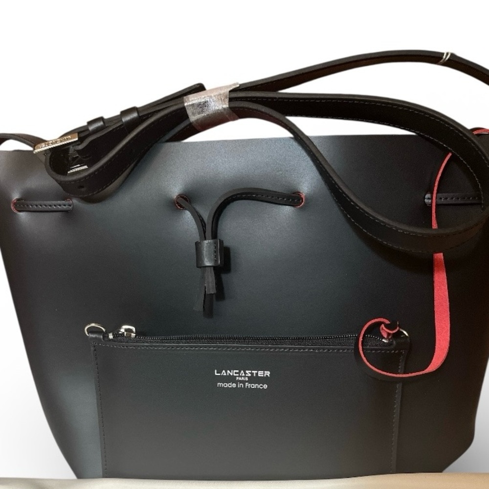 Lancaster Paris Pur & Element Large Bucket Bag Black